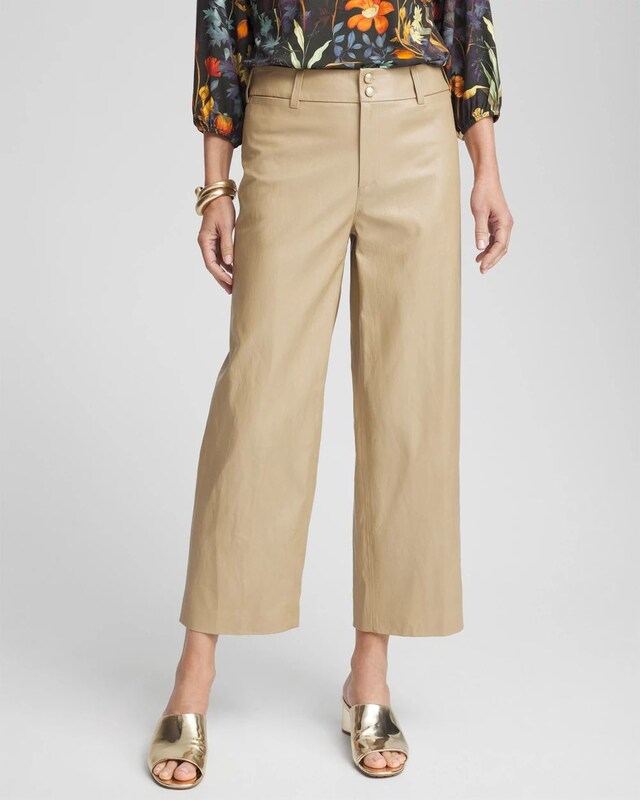 Faux Leather Trouser Crops - image 1